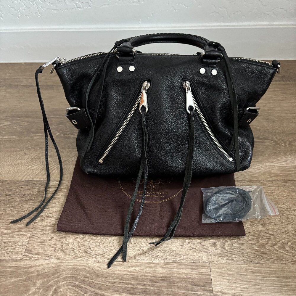 Rebecca Minkoff Moto Zip Satchel - Black